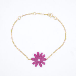 Pulsera Daisy Buganvilla - Plata de Ley bañada en Oro