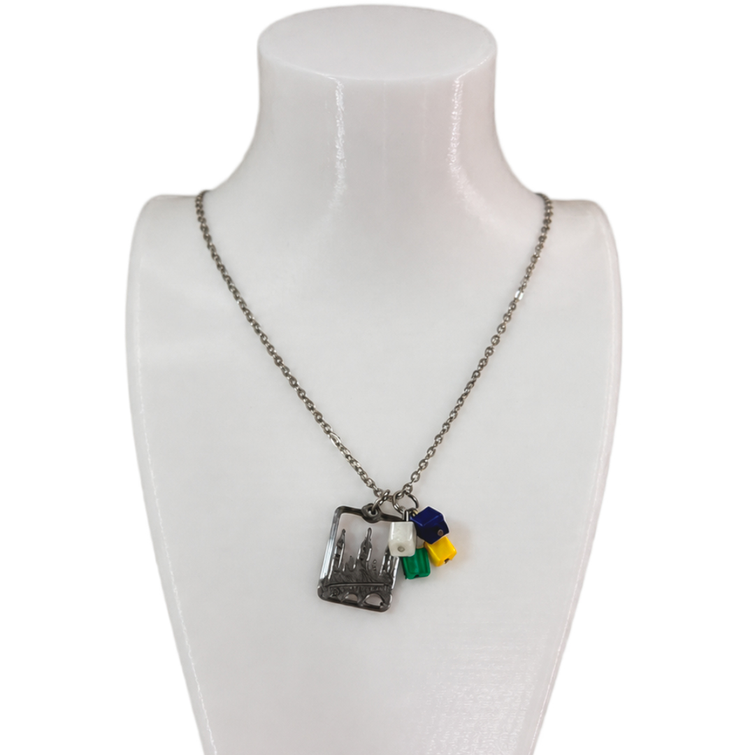 COLGANTE AMULETO DEL PILAR-ESLABONES-PLATA